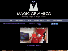 Tablet Screenshot of magicofmarco.com